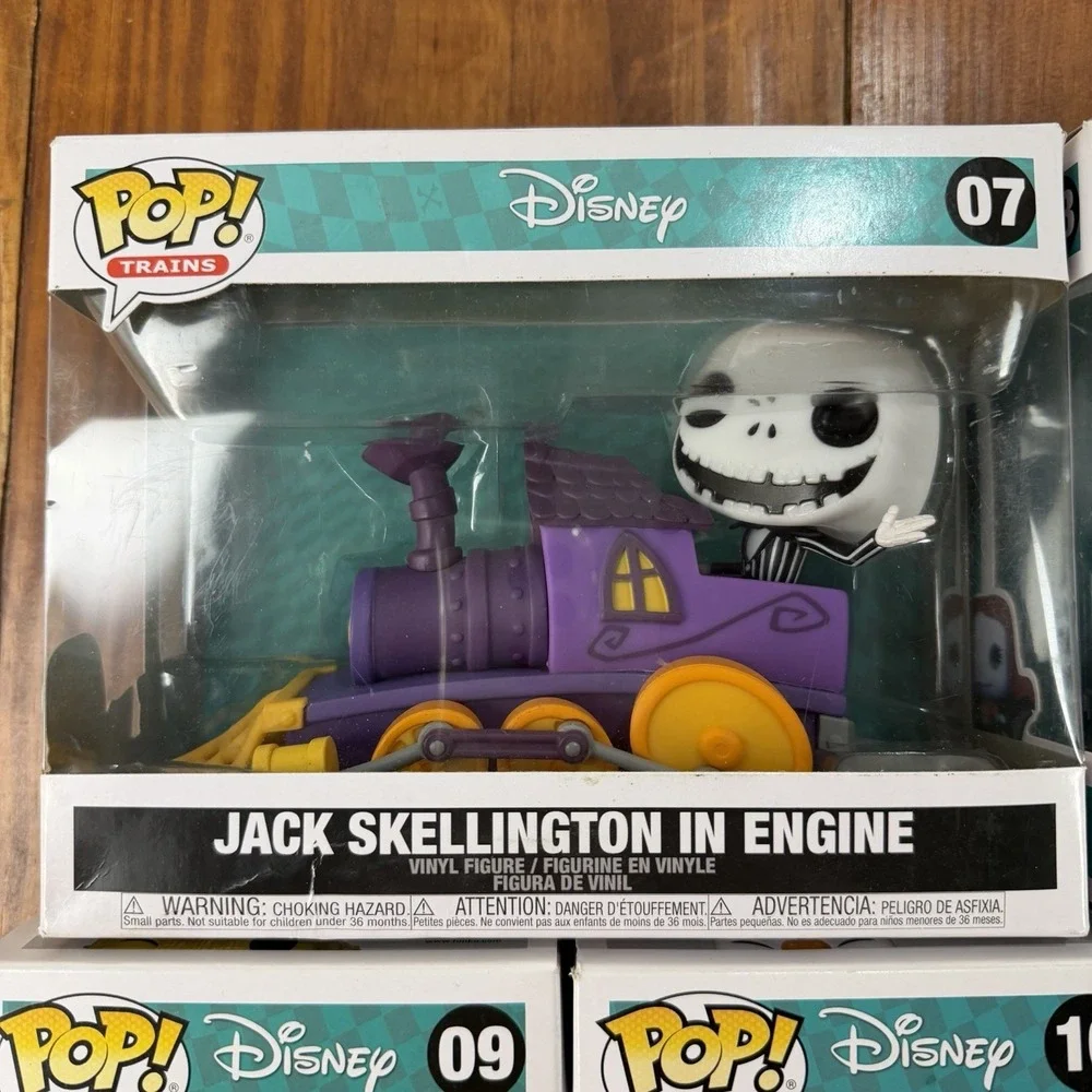 Disney Nightmare Before Christmas Funko Pop Train Set Lot Jack Sally Box Wear